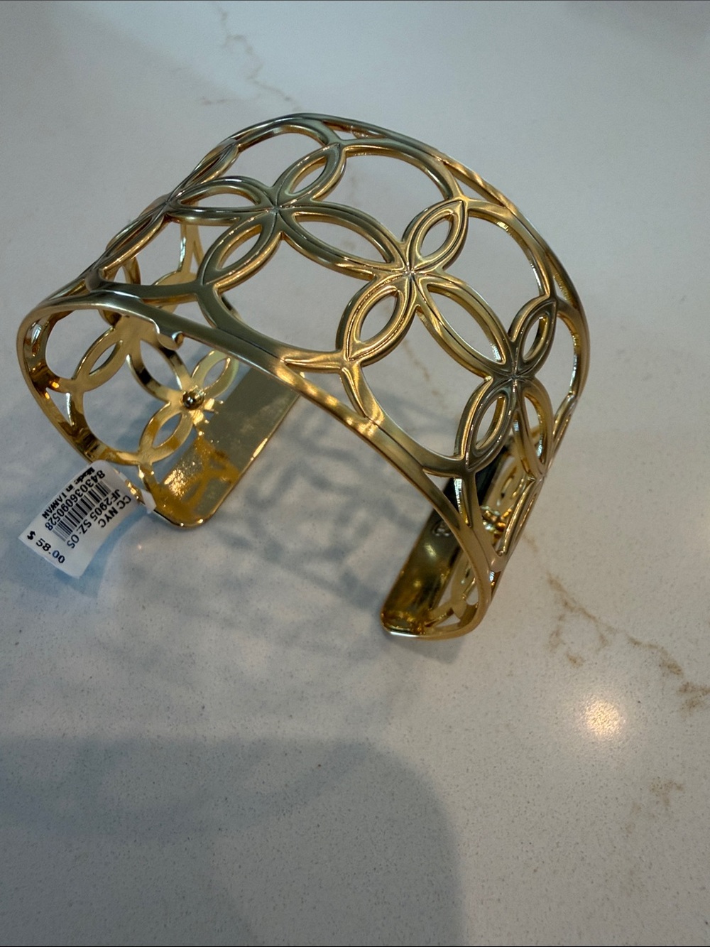 NWT Brighton Gold Floral Cutout Cuff Bracelet - Picture 4 of 12